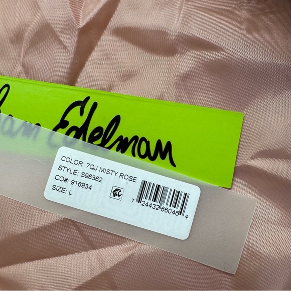 Sam Edelman Pink‎ Hooded Bomber Jacket with Faux Fur Trim NEW Large - Picture 7 of 10